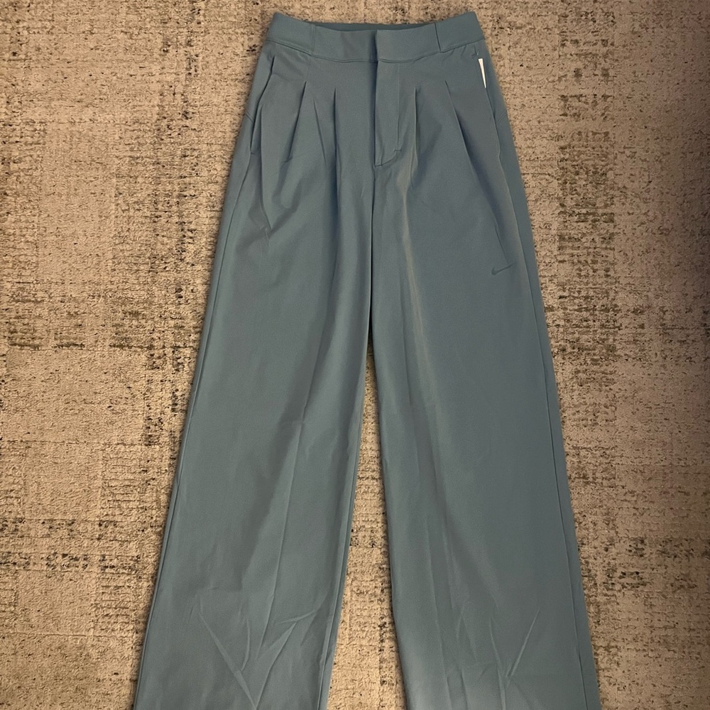 Nike Wide Leg Pleated Pants - Slate Blue
